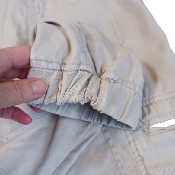 NICOLE MILLER Cargo Joggers Casual Pants 100% Lyocell Pockets Pull On Tan Size S - Picture 3 of 12